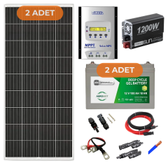 Yapısolar 1000 W Solar Güneş Enerjisi Bağ Evi M Paketi