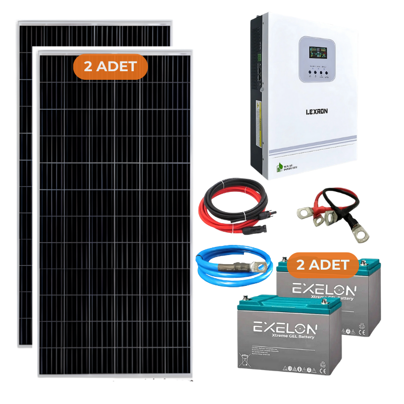 Yapısolar 1600 W Solar Güneş Enerjisi Bağ Evi M Paketi