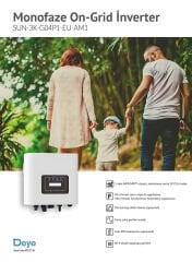 Deye Şebeke Bağlantılı 3 Kw Mppt Monofaze On Grid 3 Kva İnverter