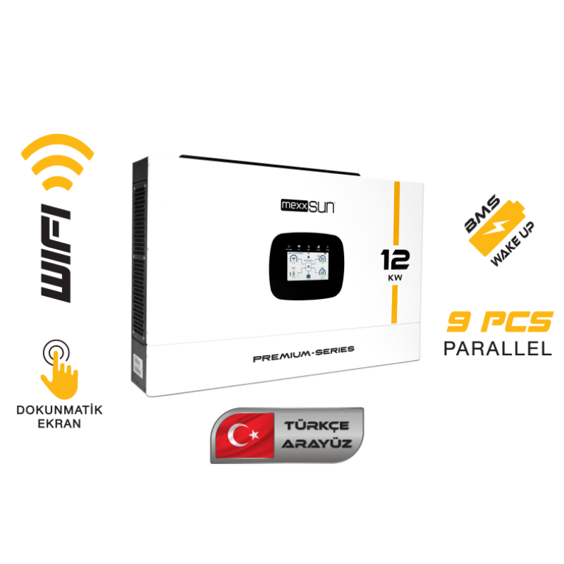 Mexxsun Premium 12 kW 48V Mppt Akıllı İnverter (Paralel /Wi-Fi/ Dual Output)