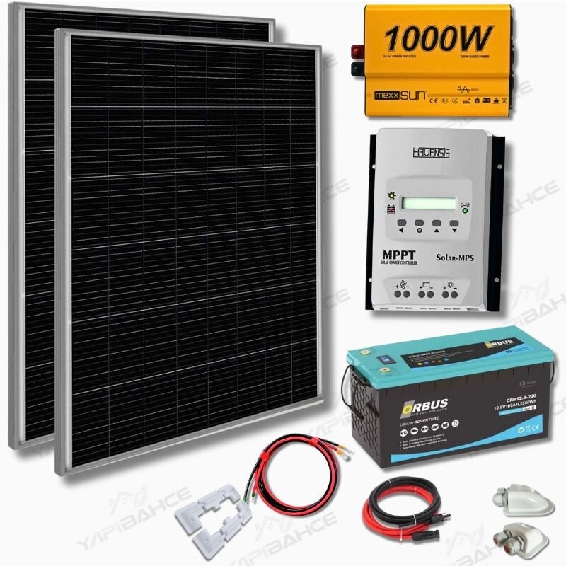 Yapısolar 1 Kw Lityum Bataryalı Karavan Paket