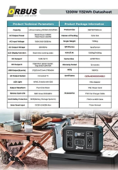 Orbus 1200w Taşınabilir Güç Kaynağı Power Station