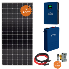TommaTech 6.2 kW Hibrit Lityum Akülü Solar Enerji Paketi Tak Çalıştır