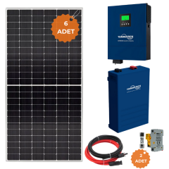 TommaTech 8 kW Hibrit Lityum Akülü Solar Enerji Paketi Tak Çalıştır