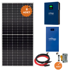 Tommatech 15 Kwh Depolamalı 8 kW İnverterli Solar Enerji Paketi Tak Çalıştır