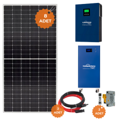 Tommatech 15 Kwh Depolamalı 8 kW İnverterli Solar Enerji Paketi Tak Çalıştır