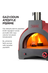 Hybrid 66 Gazlı Ve Odun Ateşli Taş Fırın - Pizza, Pide, Lahmacun, Ekmek, Güveç Taşfırını
