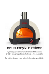 Hybrid 66 Gazlı Ve Odun Ateşli Taş Fırın - Bej - Pizza, Pide, Lahmacun, Ekmek, Güveç Taşfırını