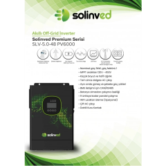 Solinved 5 kW 48V 5000W Gordion Serisi Paralellenebilir MPPT Off-Grid Invertör