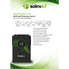 Solinved 5 kW 48V 5000W Gordion Serisi Paralellenebilir MPPT Off-Grid Invertör