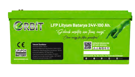 Orbit 24V 100Ah LifePO4 Marin Bluetooth Lityum Akü