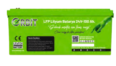 Orbit 24V 100Ah LifePO4 Marin Bluetooth Lityum Akü