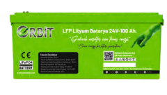 Orbit 24V 100Ah LifePO4 Marin Bluetooth Lityum Akü