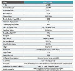 EXELON 51.2V 100Ah LiFePO4 Lityum Akü