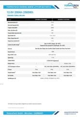 Tommatech Marine 12.8 V 200 AH LFP LİFEPO4 ABS+PC Kasa Lityum Batarya