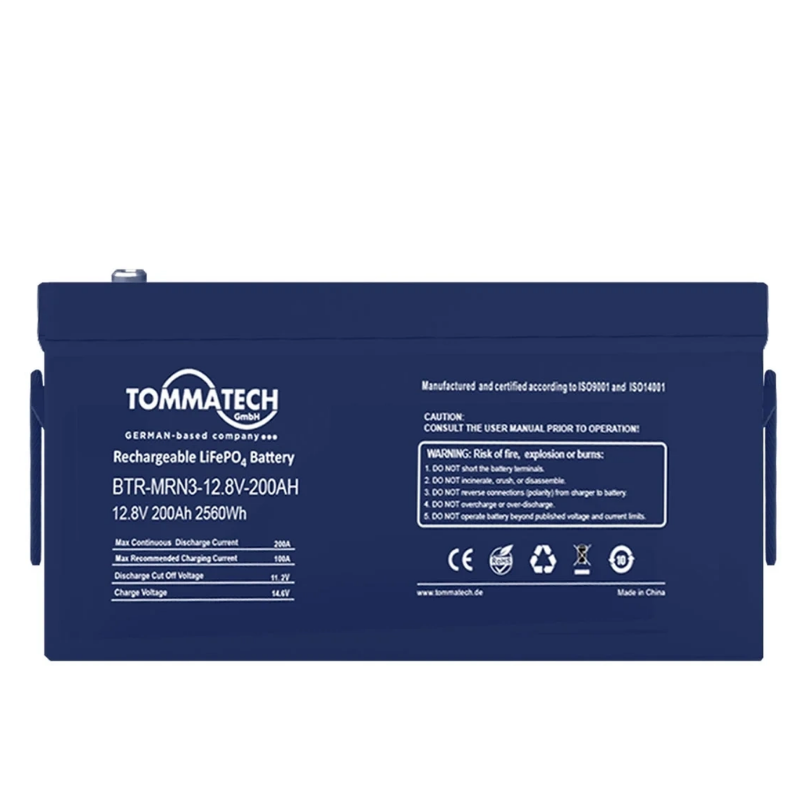 TommaTech Marine 25.6 V 100 Ah LİFEPO4 ABS+PC Kasa Lityum Batarya