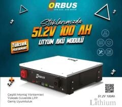 Orbus 51.2 V 100 Ah Lityum Lifepo4 LFP Akü