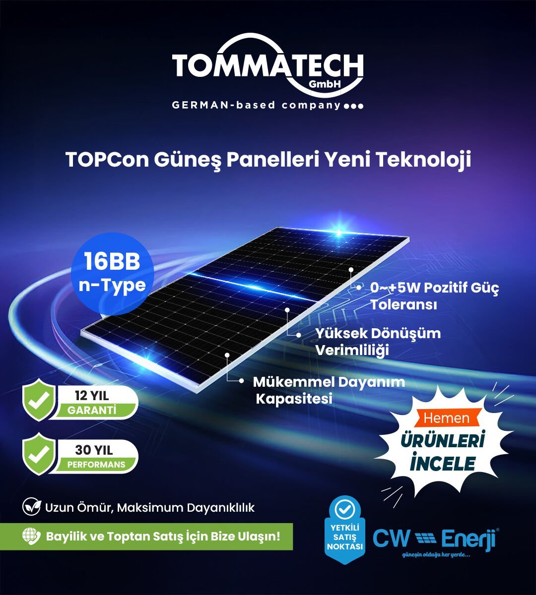 Topcon güneş panelleri